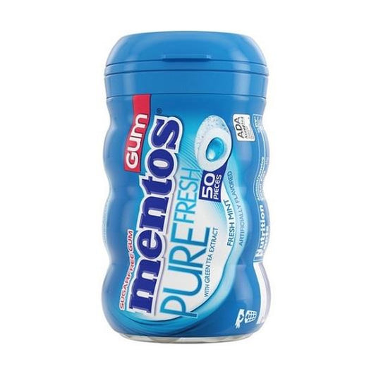 Mentos Pure Fresh Mint Sugar-Free Gum 3.53oz Bottles (50 Pieces)