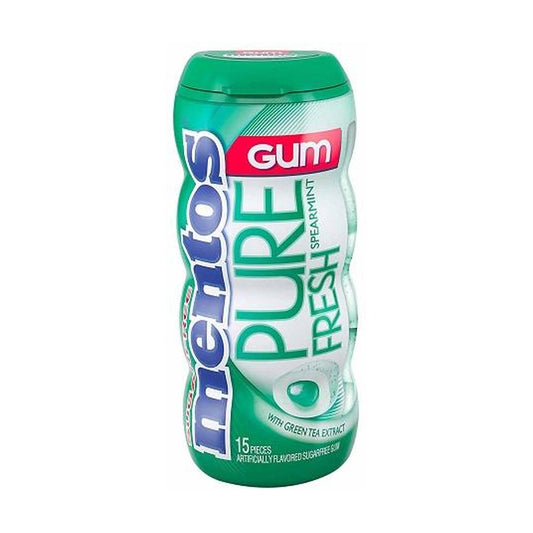 Mentos Pure Fresh Spearmint Sugar-Free Gum 15pc Bottles (1.06oz)
