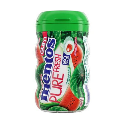 Mentos Pure Fresh Watermelon Sugar-Free Gum 3.53oz Bottles (50 Pieces)
