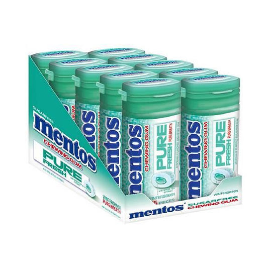 Mentos Pure Fresh Wintergreen Sugar-Free Gum 15pc Bottles (1.06oz)