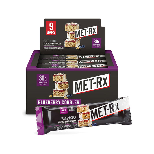 Met-Rx Big 100 Blueberry Cobbler 3.52oz 9ct box