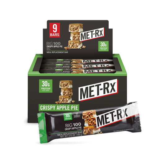 Met-Rx Big 100 Crispy Apple Pie 3.52oz 9ct - Box of 9