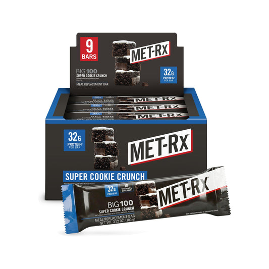 Met-Rx Big 100 Super Cookie Crunch 3.52oz 9ct - Box of 9
