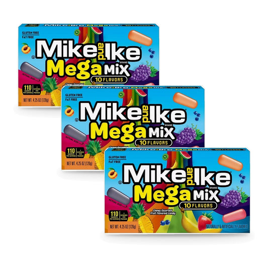 Mike and Ike MEGA MIX 4.25OZ Theater Box 3-Pack
