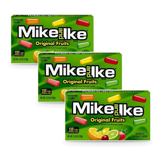 Mike and Ike ORIGINAL FRUITS 4.25OZ Theater Box 3-Pack