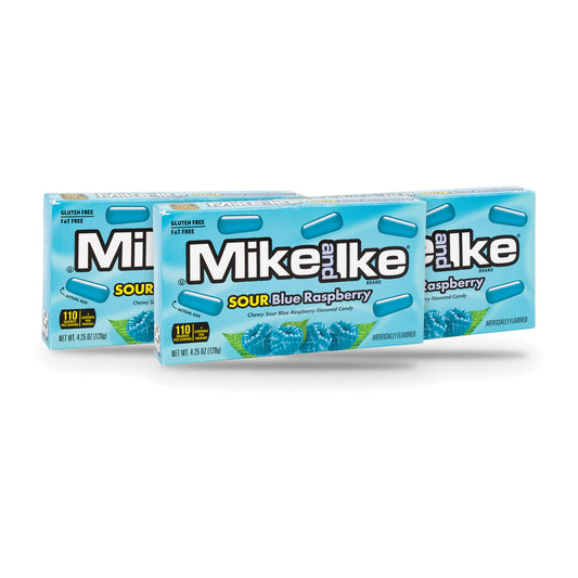 Mike and Ike Sour Blue Raspberry 4.25oz Theater Box 3-pack
