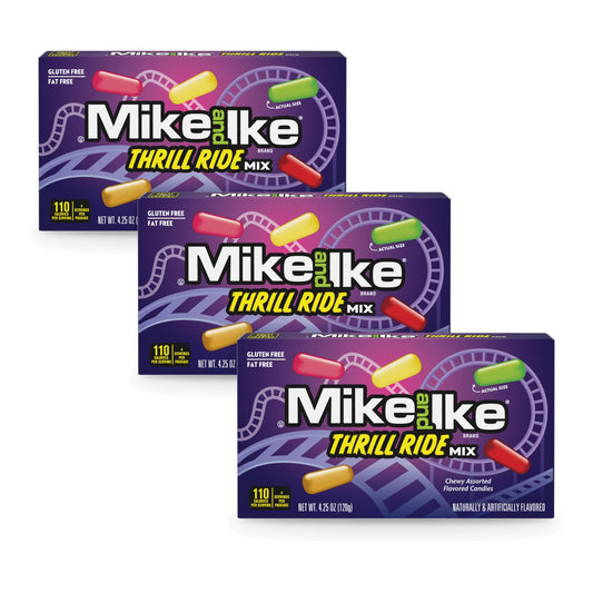 Mike and Ike Thrill Ride Mix 4.25oz Theater Boxes 3-Pack