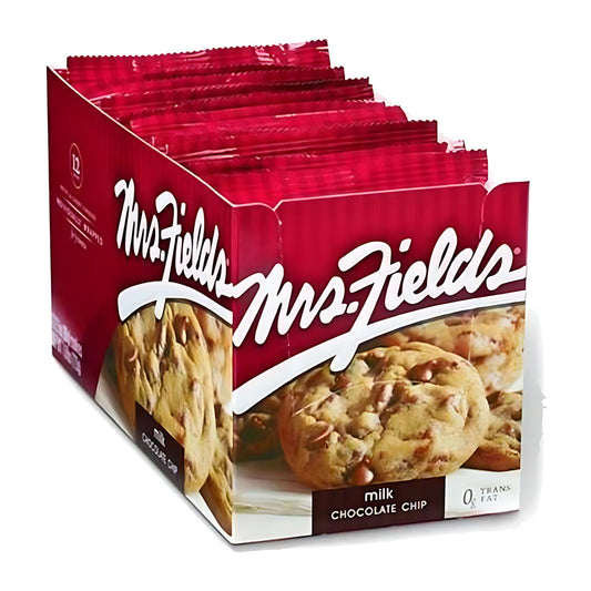 Mrs. Fields Milk Chocolate Chip Cookies 2.1oz 12ct pack — full package