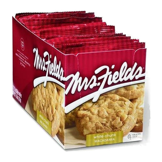 Mrs. Fields White Chocolate Macadamia Cookies 2.1oz 12ct pack — full package