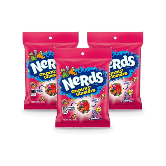 Nerds Gummy Clusters 3oz Peg Bags 3-Pack