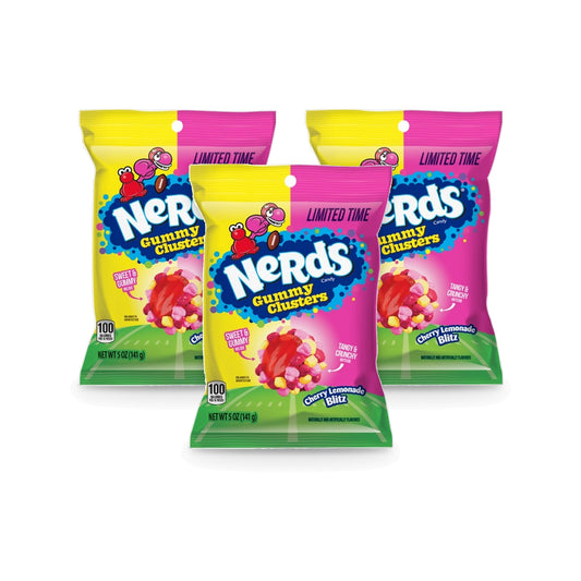 Nerds Gummy Clusters Cherry Lemonade Blitz 5oz Peg Bags 3-Pack