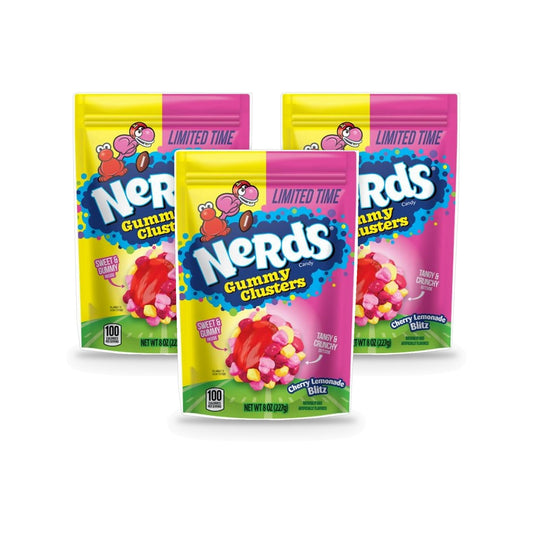 Nerds Gummy Clusters Cherry Lemonade Blitz 8oz Bags 3-Pack