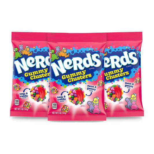 Nerds Gummy Clusters Peg Bag 5oz 3-pack
