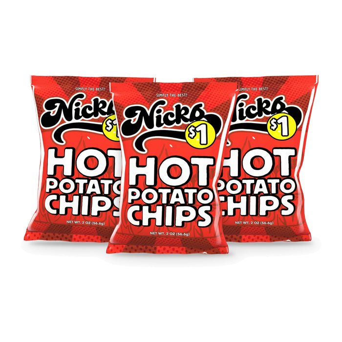 Nick's Hot Potato Chips 2oz Bag