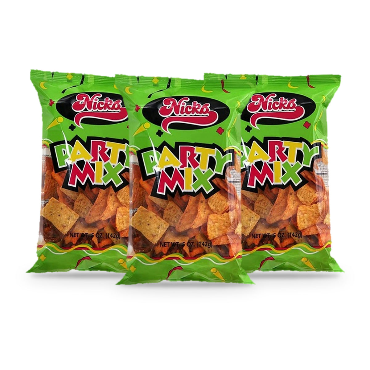 Nick's Party Mix 5oz Bag 3-Pack, three bags