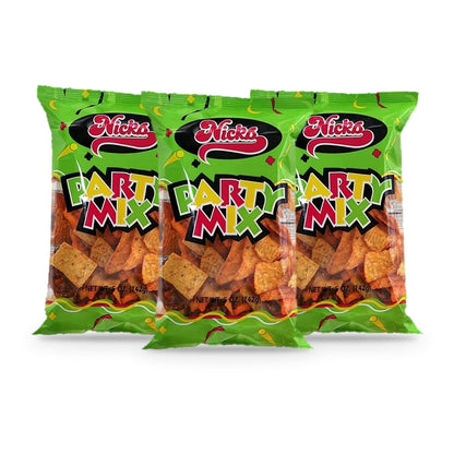 Nick's Party Mix 5oz Bag 3-Pack, three bags