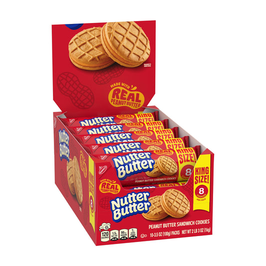 Nutter Butter King Size Peanut Butter Cookies 3.5oz 10ct box