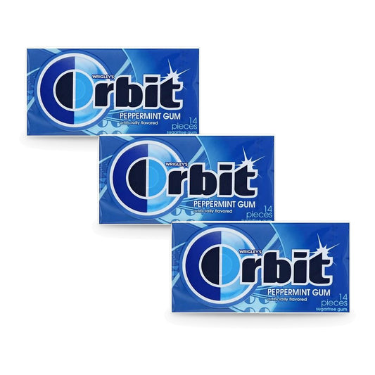 Orbit Peppermint Sugar-Free Gum 14pc Packs 3-Pack
