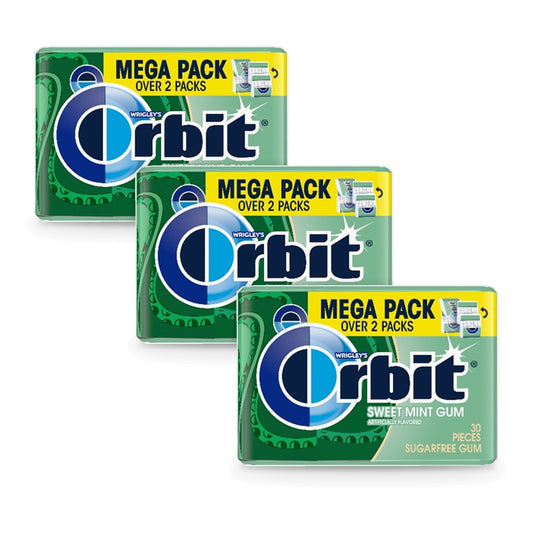 Orbit Sweet Mint Sugar-Free Gum Mega Packs (30 Pieces) 3-Pack