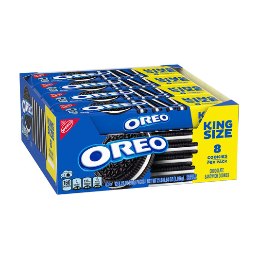 Oreo King Size Chocolate Sandwich Cookies 3.22oz 12ct box