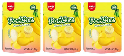 Peelerz Gummy Banana 6oz Peg Bags — 3-Pack