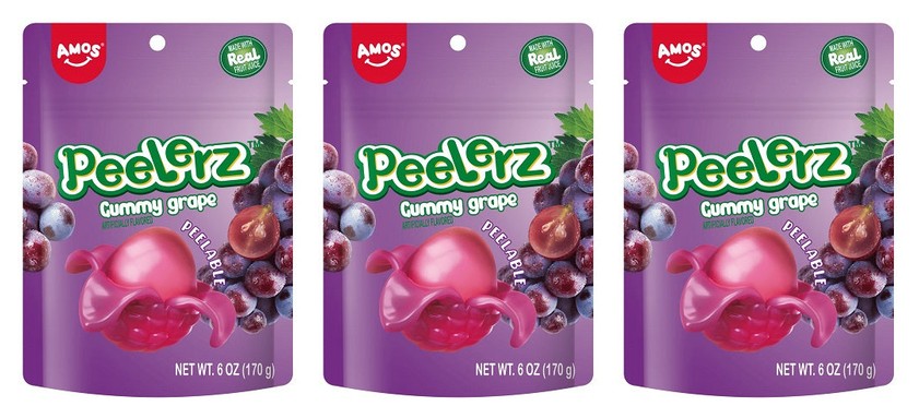 Peelerz Gummy Grape 6oz Peg Bags — 3-Pack