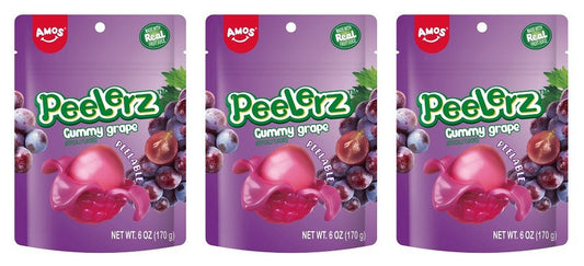 Peelerz Gummy Grape 6oz Peg Bags — 3-Pack