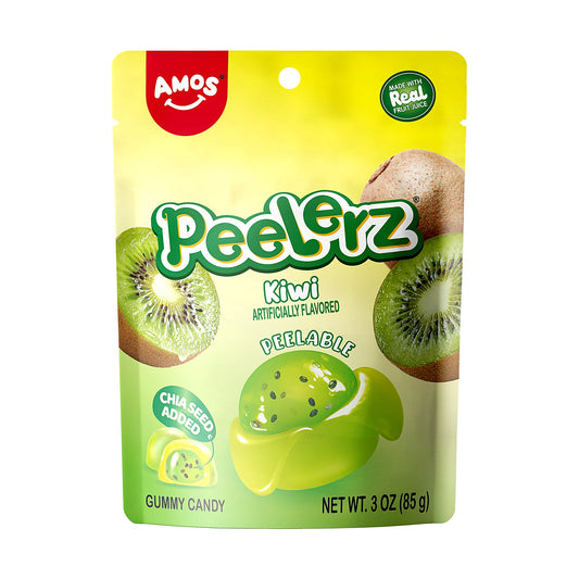 Amos Peelerz Gummy Kiwi 3oz Peg Bags single