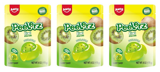 Peelerz Gummy Kiwi 6oz Peg Bags — 3-Pack