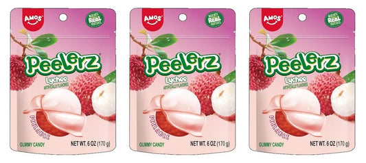 Peelerz Gummy Lychee 6oz Peg Bags — 3-Pack