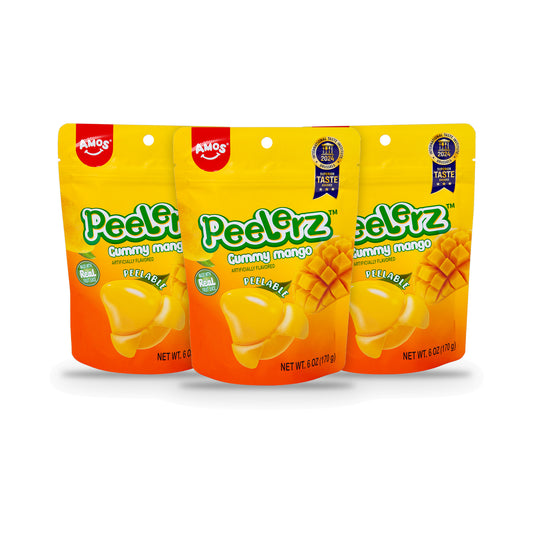 Amos Peelerz Gummy Mango 6oz Peg Bags 3-pack