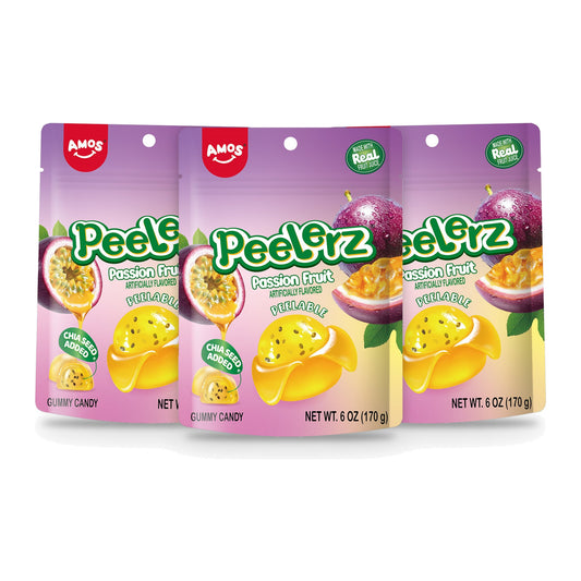Peelerz Gummy Passion Fruit 6oz Peg Bags 3-pack