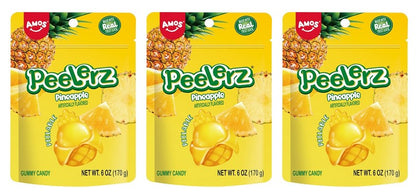 Peelerz Gummy Pineapple 6oz Peg Bags — 3-Pack