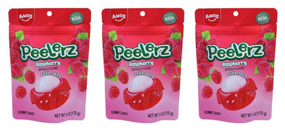Peelerz Gummy Raspberry 6oz Peg Bags — 3-Pack