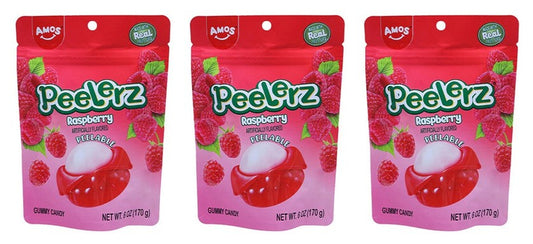 Peelerz Gummy Raspberry 6oz Peg Bags — 3-Pack