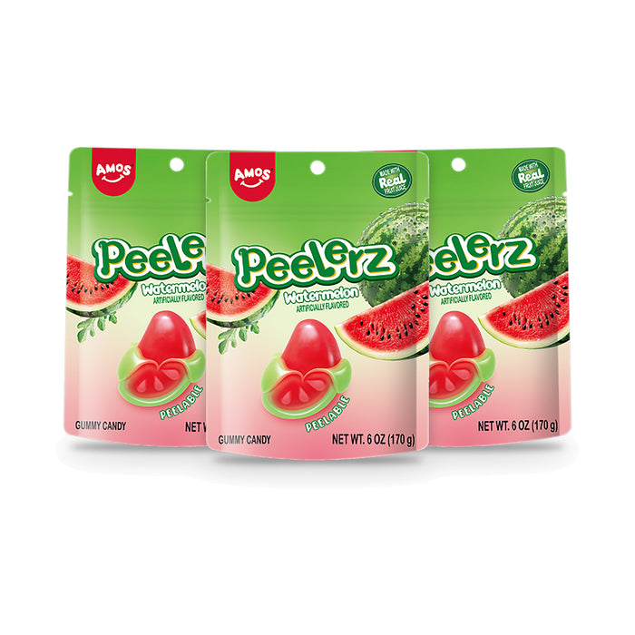 Amos Peelerz Watermelon Gummy 6oz Peg Bag