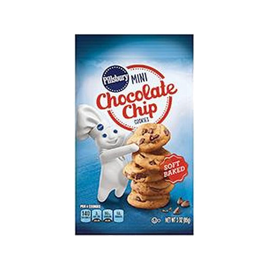 Pillsbury Soft Baked Mini Chocolate Chip Cookies 3oz 6ct pack — full package