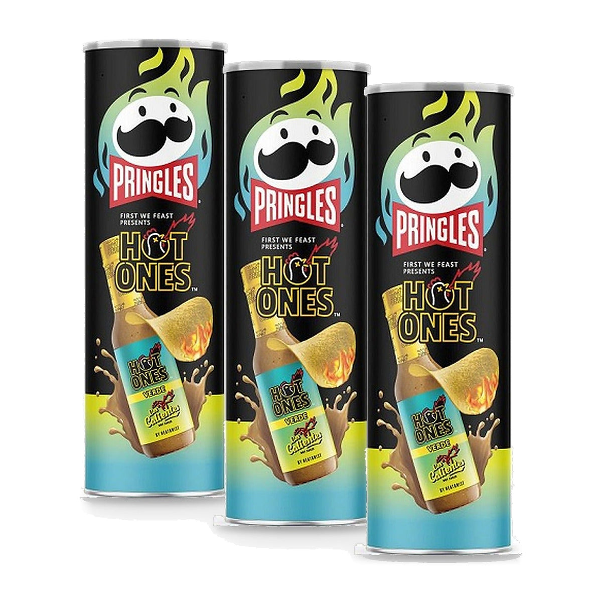 Pringles Hot Ones Verde 5.5oz 3-Pack