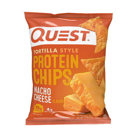 Quest Protein Tortilla Chips Nacho Cheese 1.1oz 8ct single