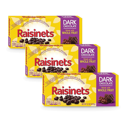 Raisinets Dark Chocolate 3.1oz Theater Box 3-Pack