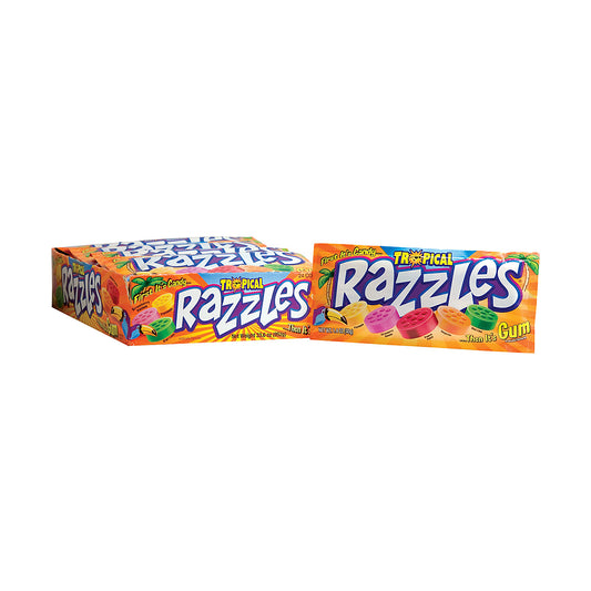 Razzles Tropical Candy Gum 1.4oz 24ct box