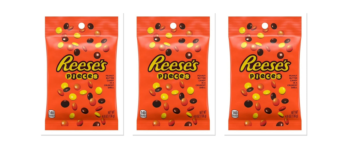 Reese's Pieces 4.8oz Peg Bag 3-Pack