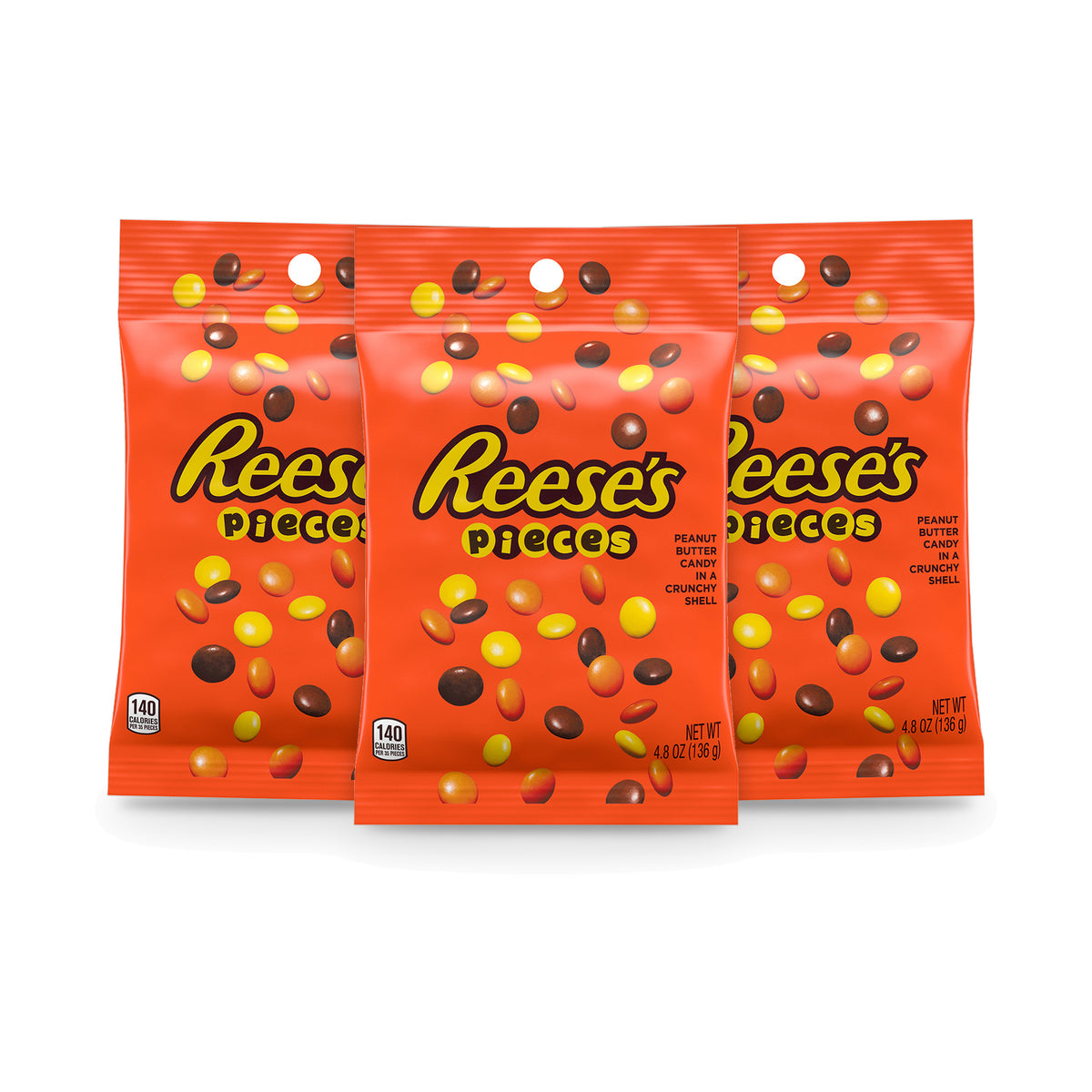 Reese's Pieces 4.8oz Peg Bag 3-pack
