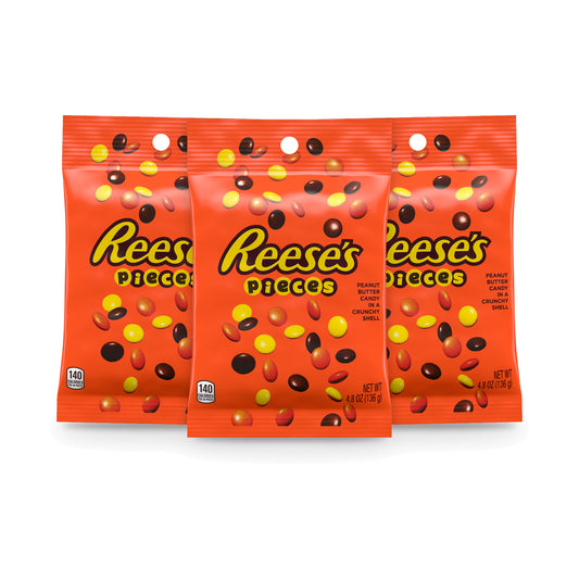 Reese's Pieces 4.8oz Peg Bag 3-pack