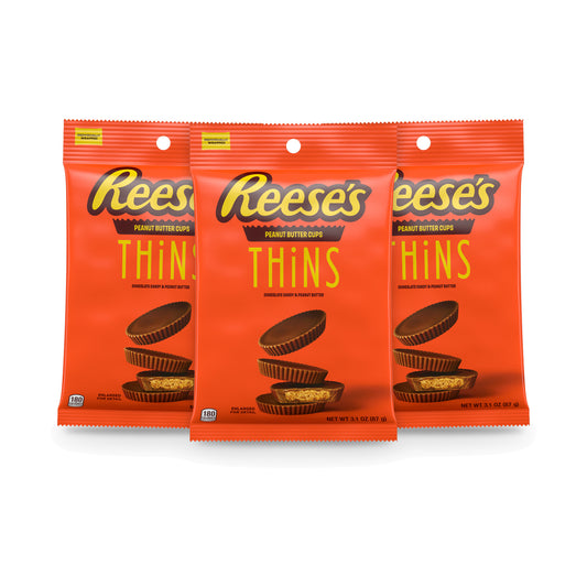 Reese's Thins Milk Chocolate 3.1oz Peg Bag 3-pack