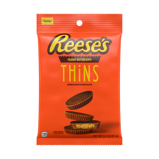 Reese's Thins Milk Chocolate 3.1oz Peg Bag single