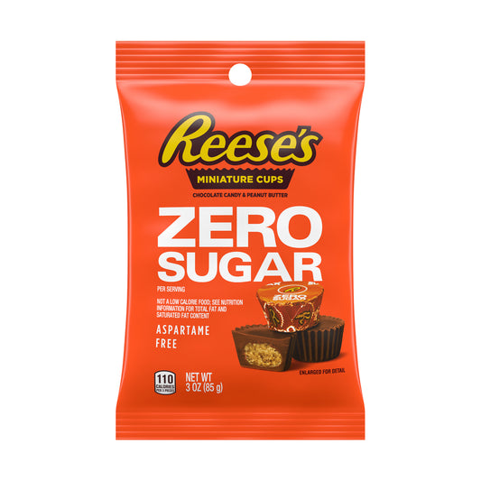 Reese's Zero Sugar Miniatures Peanut Butter Cups 3oz Bags