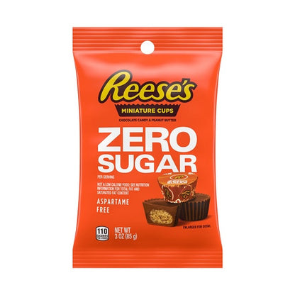 Reese's Zero Sugar Miniatures Peanut Butter Cups 3oz Bags