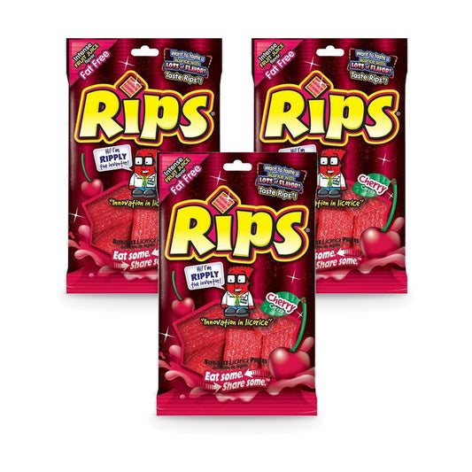 Rips Bites Cherry 4oz Peg Bag 3-Pack