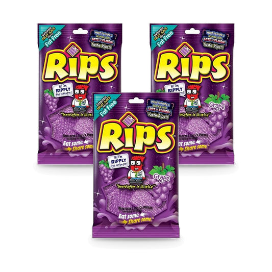 Rips Bites Grape 4oz Peg Bag 3-Pack